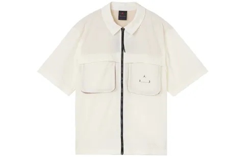 Jordan Shirts Men's White Lapel Moderate Shirt