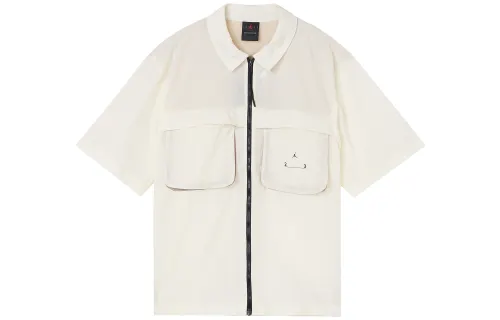Jordan Shirts Men's White Lapel Moderate Shirt