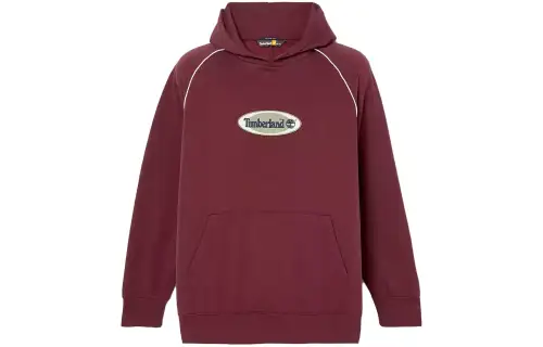 Timberland Sweatshirts Men's Burgundy Hooded Moderate Regular
