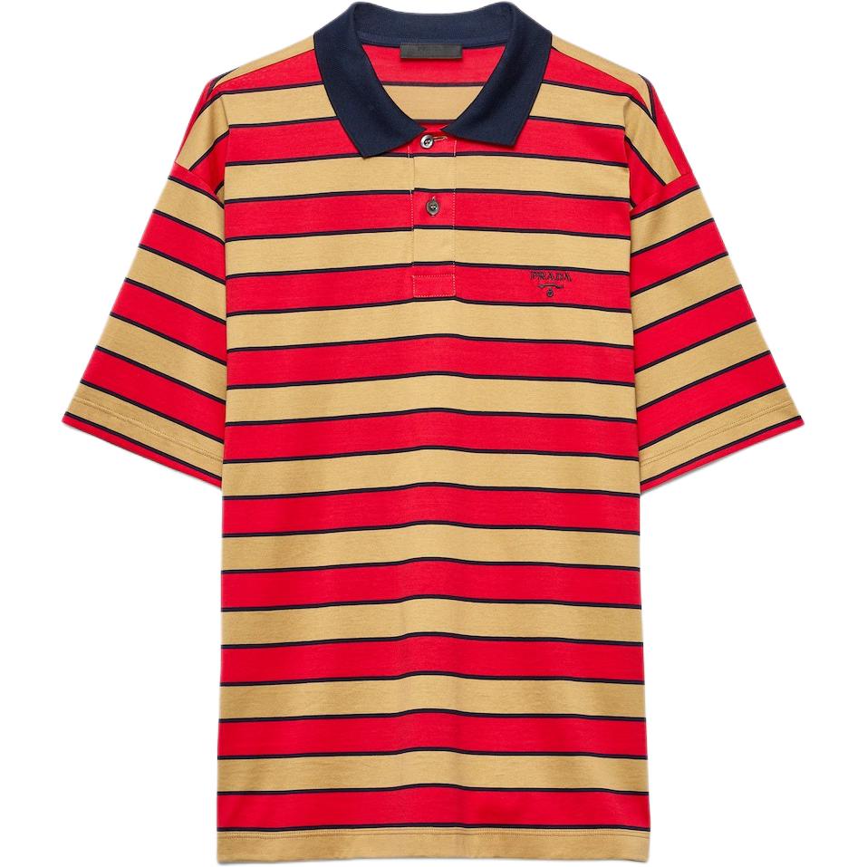 Мужская футболка Prada SS25 Polo (красная)