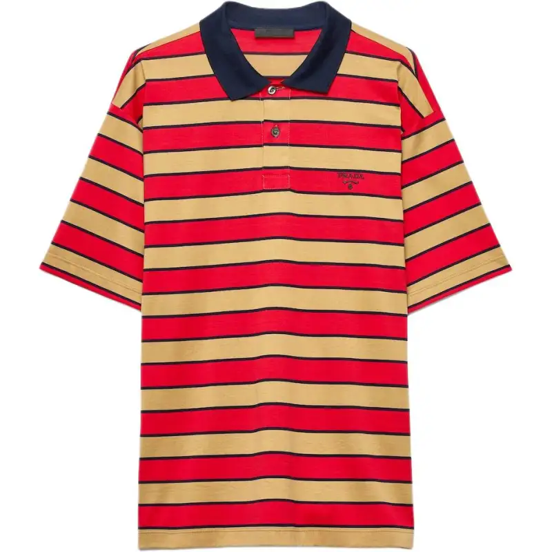PRADA SS25 Polo Shirt Men's Red