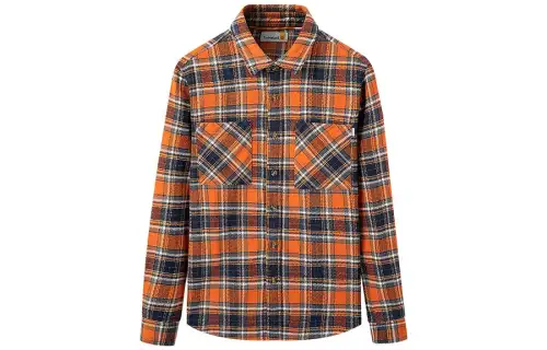Timberland Shirts Men's Orange Lapel Moderate