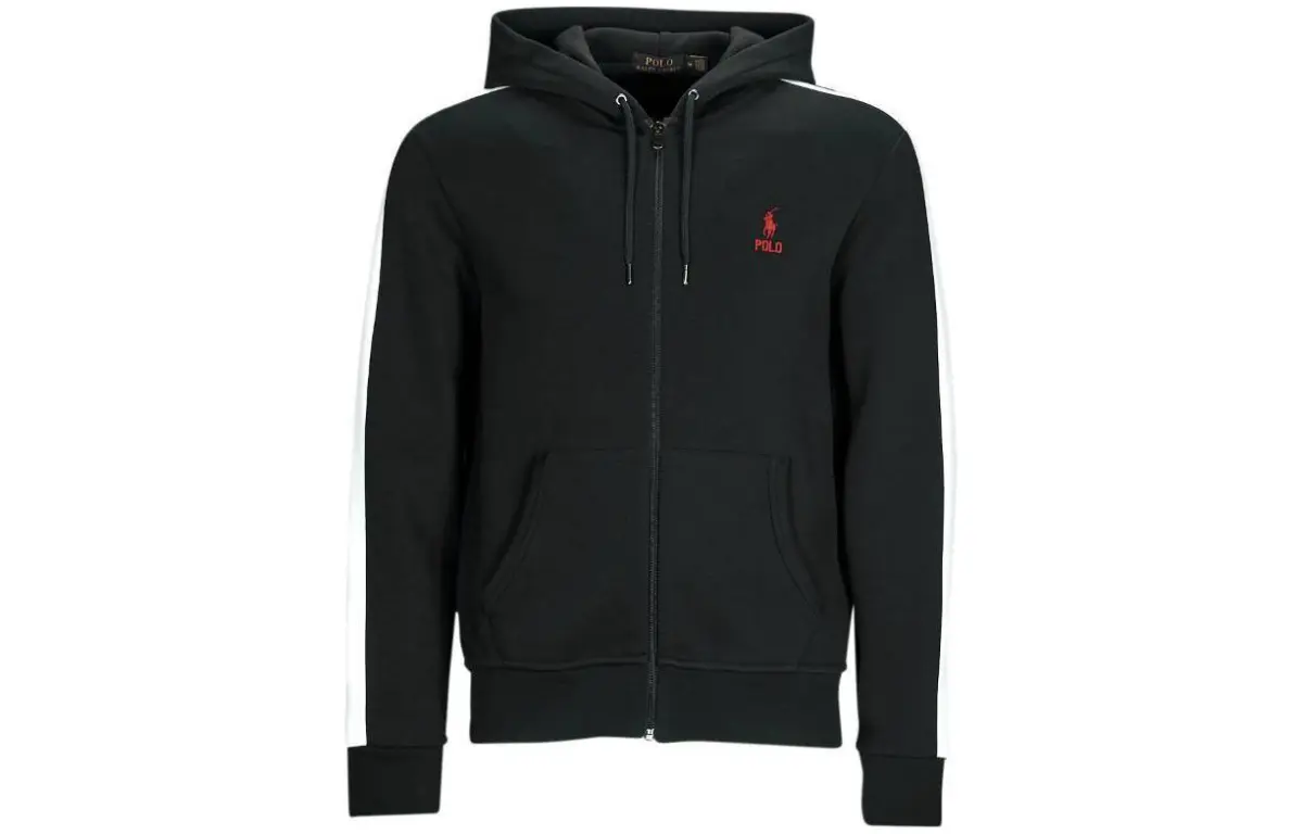 Polo Ralph Lauren stripe-detail zip-up hoodie