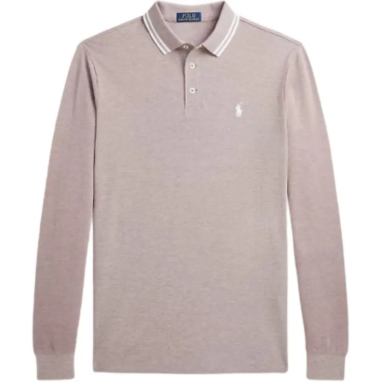 Polo Ralph Lauren Custom Slim Fit Stretch Mesh Polo Shirt Polo Shirt Men's Light Umber