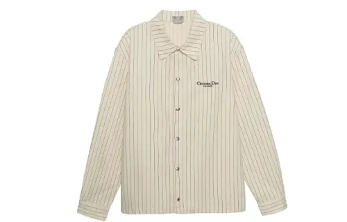 DIOR Shirts Men's Ecru Pointed Collar Moderate Other