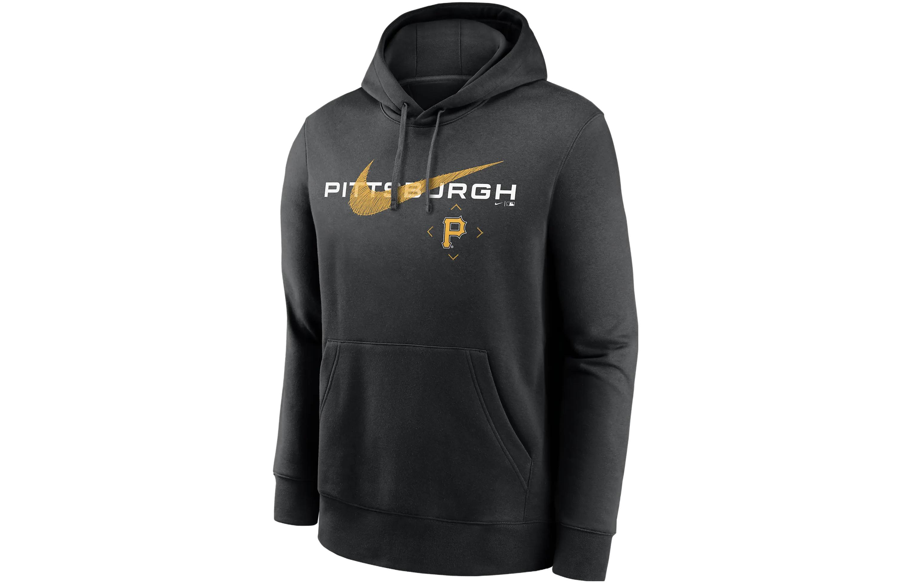 Nike Swoosh Neighborhood Mlb Pittsburgh Pirates Pullover Hoodie Sweatshirt Men's Black