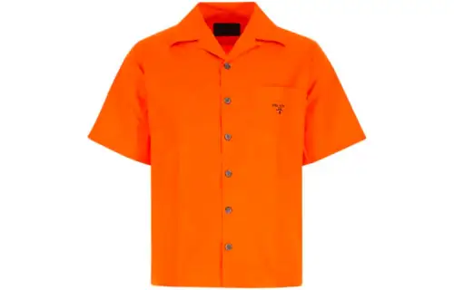 PRADA Shirts Men's Orange Lapel Moderate Other