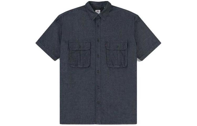 Levis Shirts Men's Blue Pointed Collar Moderate Other