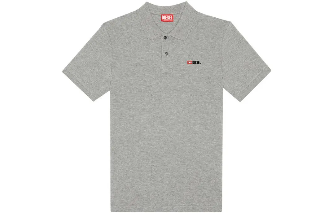 DIESEL Polo Shirts Men's Gray Polo Collar Thin Other