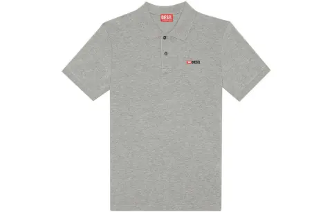DIESEL Polo Shirts Men's Gray Polo Collar Thin Other