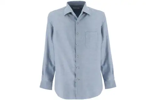 Loro Piana Shirts Men's Blue Lapel Moderate Other