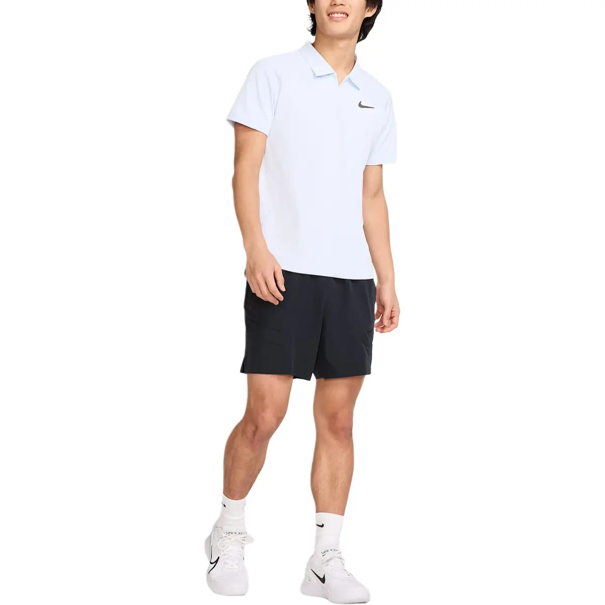 Nike Court Slam ADV Polo Shirt Men's Soccer Gray/Medium Gray