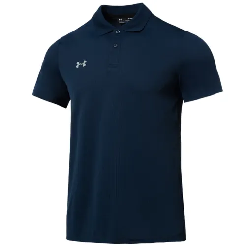 Under Armour Sports solid color breathable polo for leisure, loose straight fit