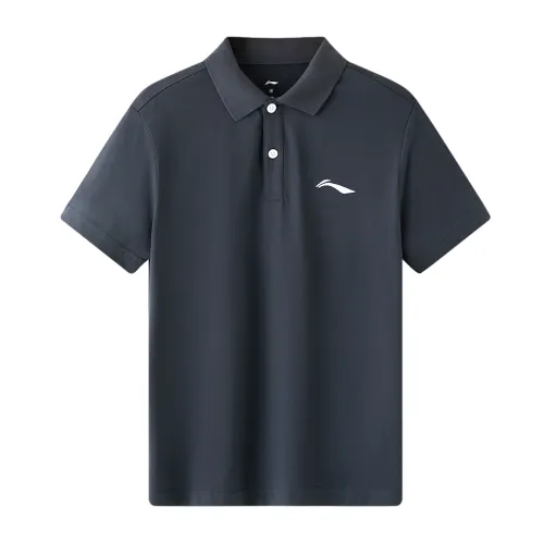 Li Ning Polo Shirt Men's Dark Gray