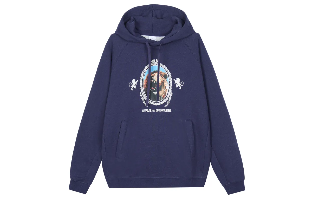Nike LEBRON Print Hooded Fleece Lined Casual Sweatshirt Men's Ink Purple