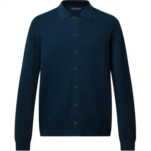 LOUIS VUITTON Monogram Pointelle Cotton Overshirt