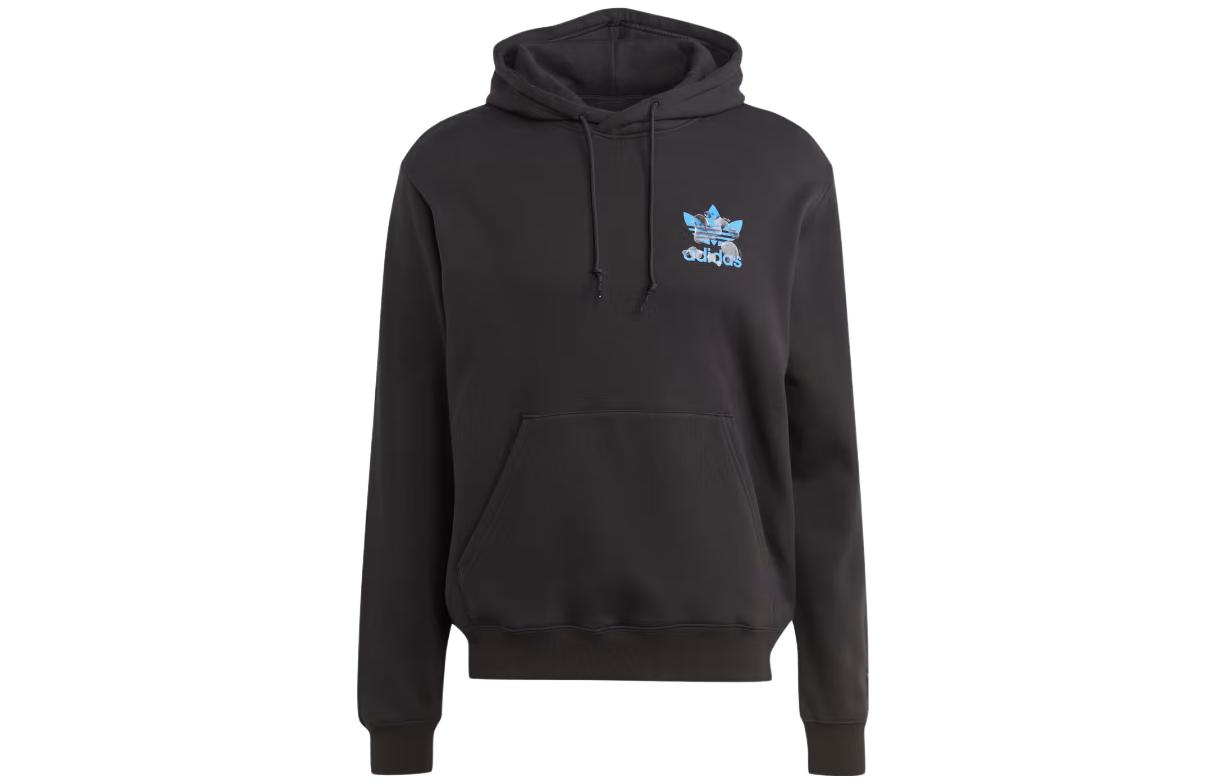 Adidas Originals Trefoil Graphic Liquid Trefoil Hoodie Sweatshirt Men's Black