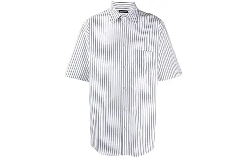 Balenciaga Shirts Men's White Lapel Moderate