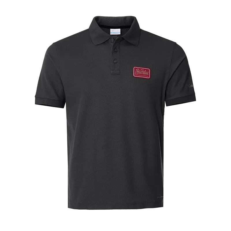 Columbia Polo Shirts Men's Gray Polo Collar Moderate Straight Fit