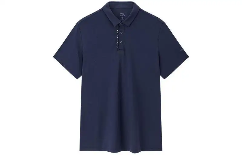 ANTA Polo Shirts Men's Blue Polo Collar Moderate Straight Fit