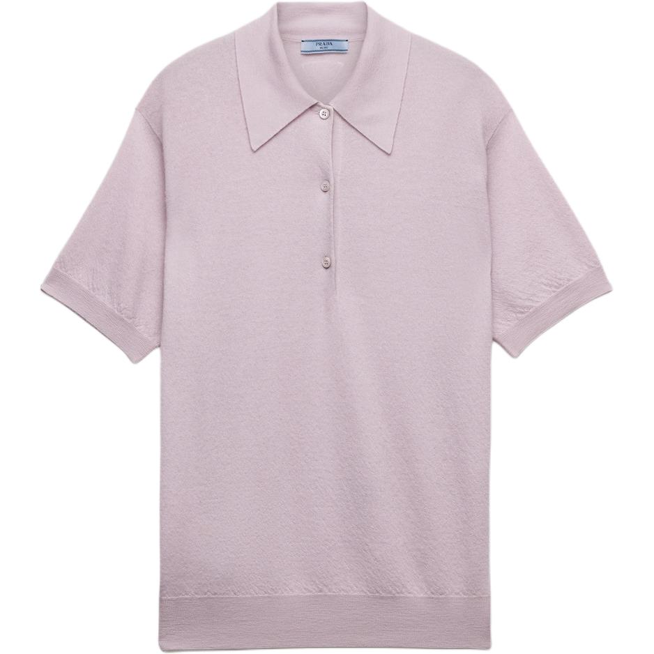 PRADA SS25 Polo Shirt Unisex Light Purple