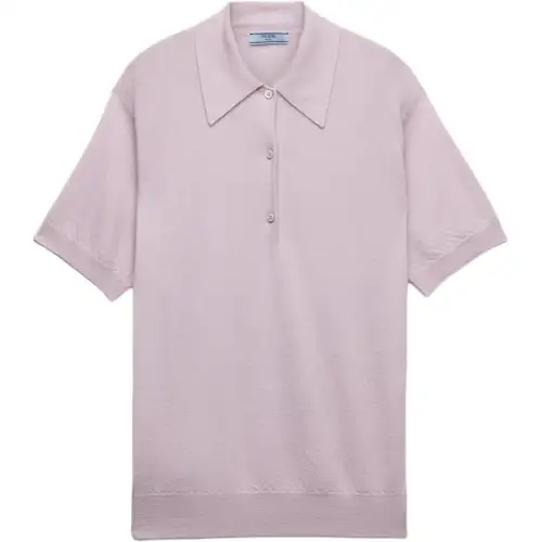 PRADA SS25 Polo Shirt Unisex Light Purple