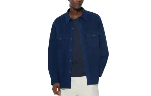 UNIQLO Shirts Unisex 67 Sea Blue Pointed Collar Moderate Workwear