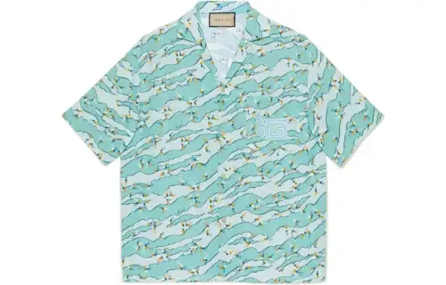 GUCCI Lovelight Series FW22 Shirt Men's Mint Green