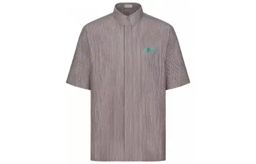 DIOR Quarterly New Products Shirts Men's Gray Lapel Moderate Other