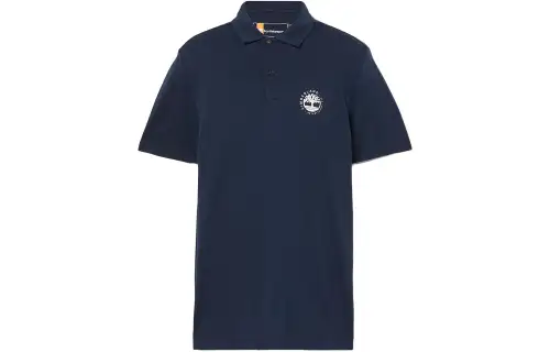 Timberland Polo Shirts Men's Navy Blue Polo Collar Moderate Straight Fit