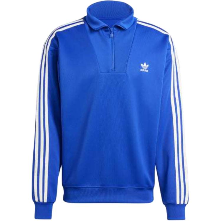 Adidas ADICOLOR FUNNEL NECK TRACK TOP American Sweatshirt Men's Semi Transparent Blue