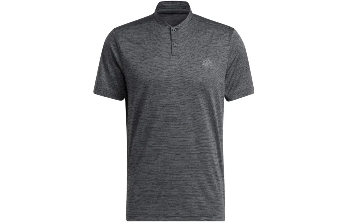 Adidas Polo Shirts Men's Gray Polo Collar Moderate Straight Fit