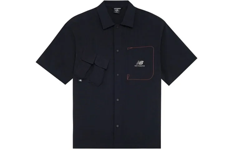 New Balance Shirts Men's Black Lapel Moderate Other