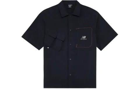 New Balance Shirts Men's Black Lapel Moderate Other