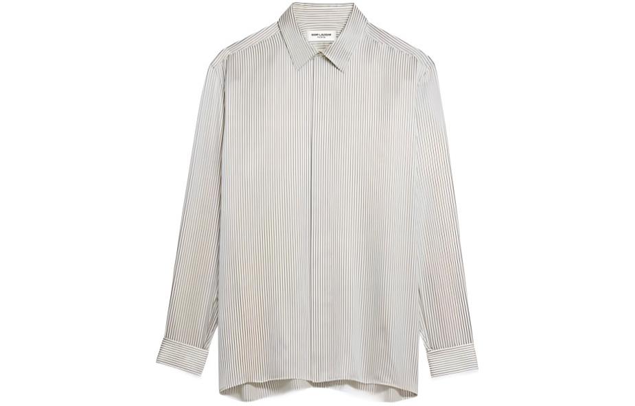 SAINT LAURENT Striped Silk Shirt