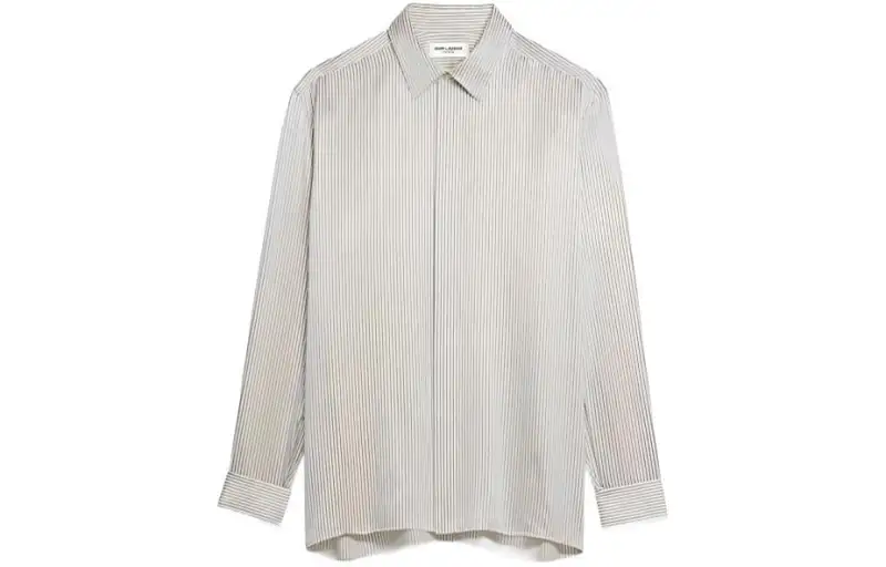 SAINT LAURENT Striped Silk Shirt