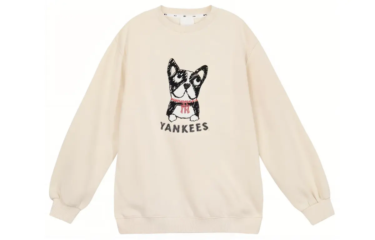 MLB Sweatshirts Unisex White Crew Neck Thickened Regular