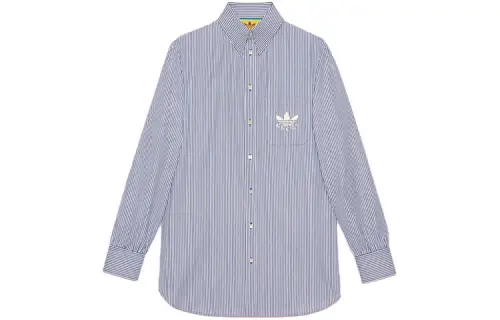 GUCCI X Adidas Striped Cotton Shirt