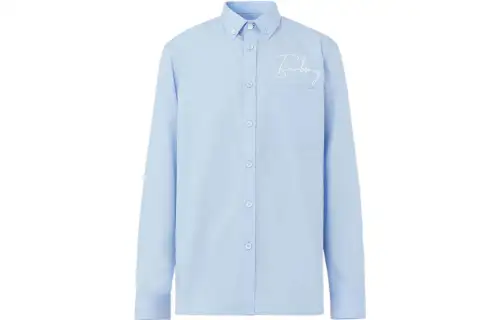 Burberry Shirt Men's Light Blue