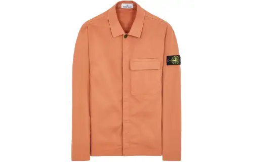 STONE ISLAND 10710 Supima® Cotton Twill Stretch Tc Shirt Men's Rusty Red