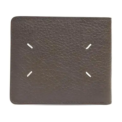 Maison Margiela Grain Cow Leather Card Holder Women's Coffee