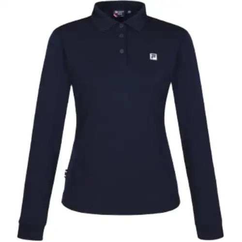 FILA Polo Shirts Unisex Blue Polo Collar Moderate