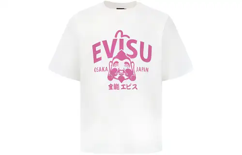 EVISU T Shirts Unisex Crew Neck Moderate Straight Fit