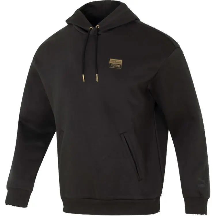 PUMA Sweatshirts Men's Black Hooded Moderate Regular