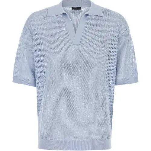 Prada mesh-knit polo shirt