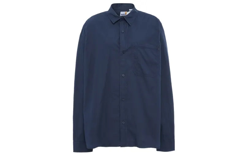 Timberland Shirts Men's Blue Lapel Moderate Shirt