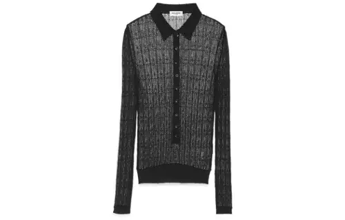 SAINT LAURENT Polo Shirt Men's Black