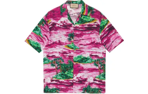 GUCCI Love Parade SS22 Shirt Men's Rose Red