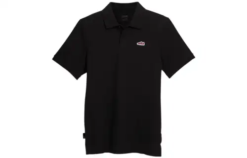 PUMA AC Milan Polo Shirts Men's Black Polo Collar Moderate Straight Fit
