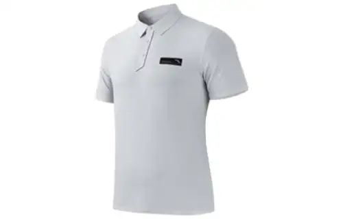 ANTA Variety Training Collection Polo Shirts Men's Breeze Gray Polo Collar Moderate Straight Fit